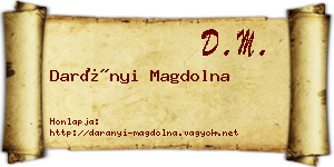 Darányi Magdolna névjegykártya
